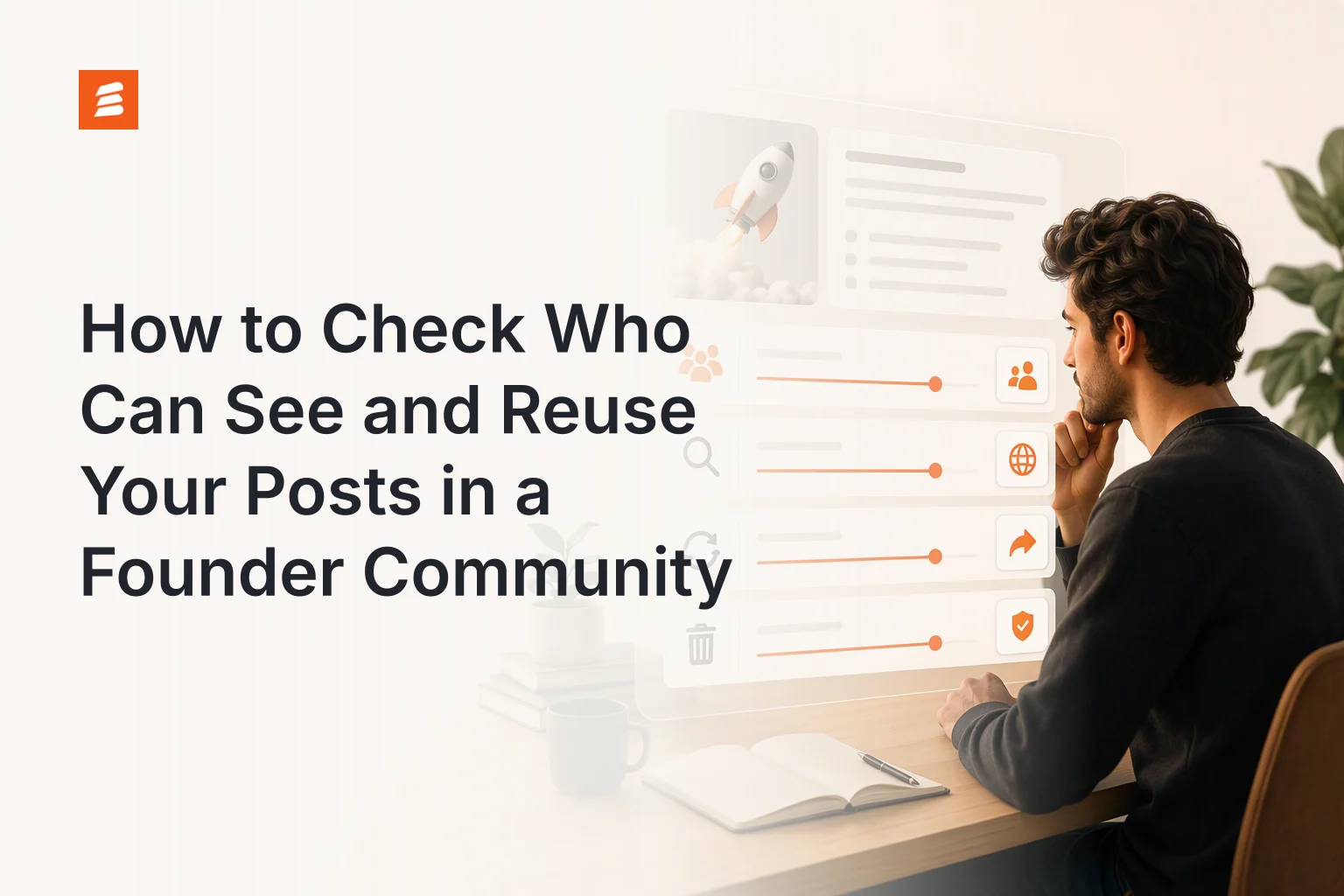 Cover illustration: How to Check Who Can See and Reuse Your Posts in a Founder Community